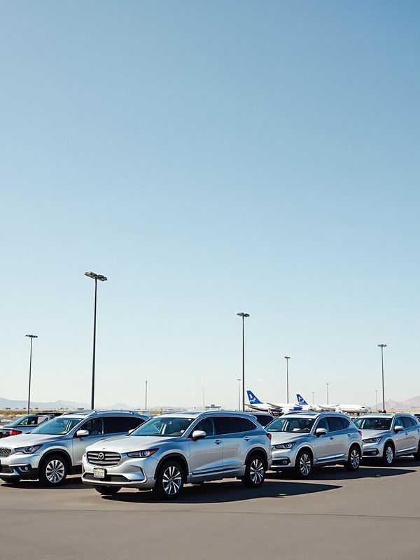 Row of SUVs ready for pickup